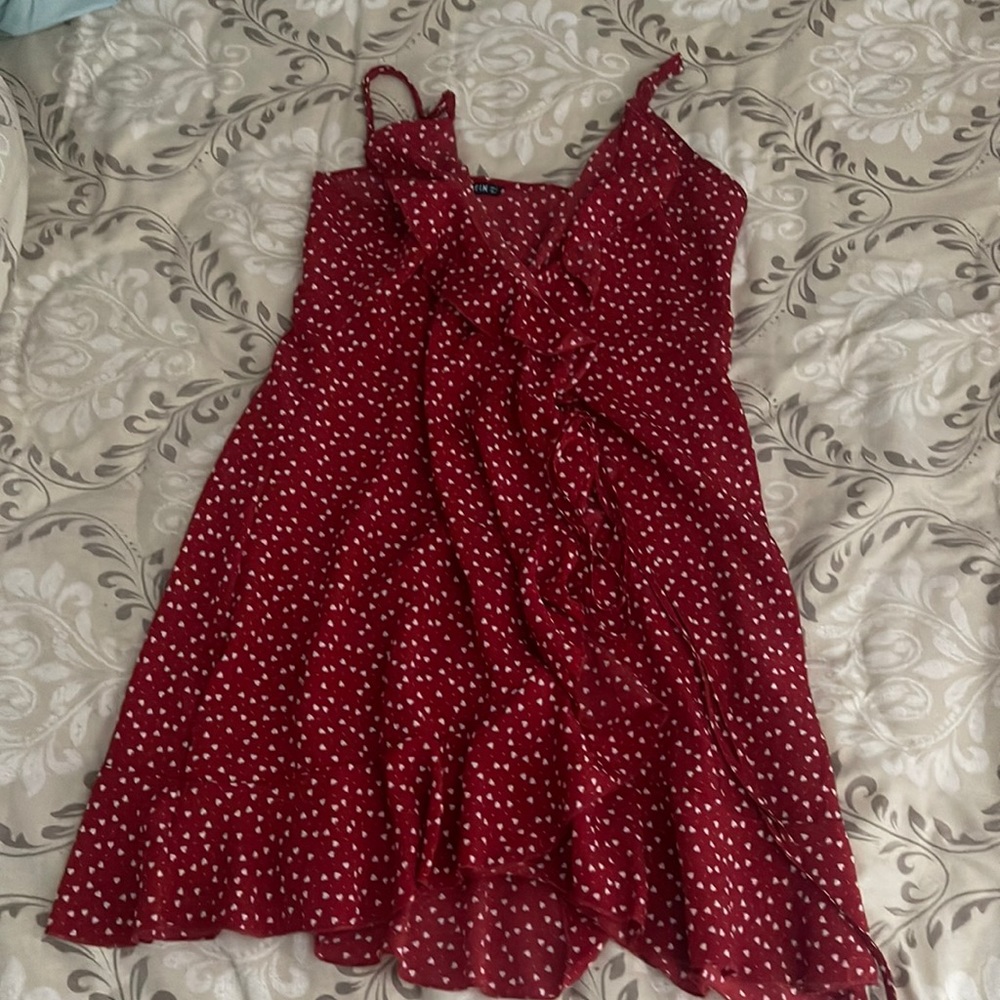 Shein Red Dress with Hearts
